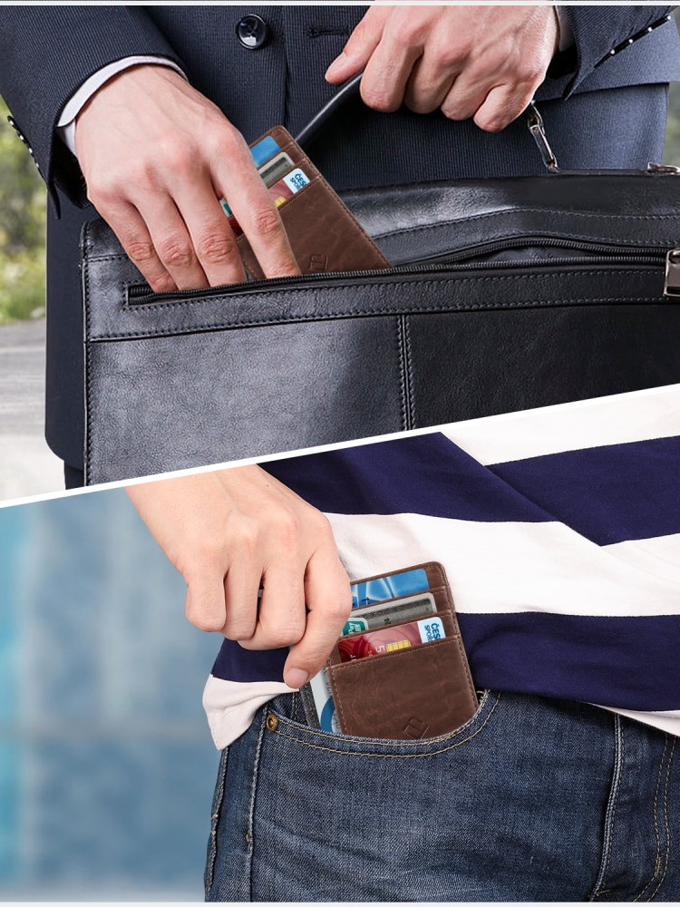 Fintie RFID Credit Card Holder Minimalist Card Cases & Money Organizers  Front Pocket Wallet for Men & Women